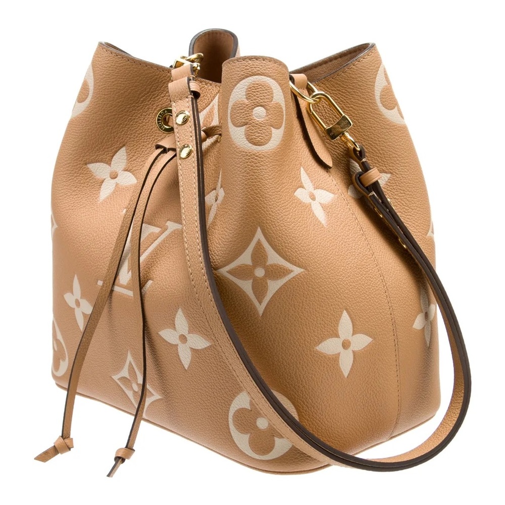 Authentic Louis Vuitton Bicolor Monogram Empreinte Giant NéoNoé MM Noe w/Pouch - Picture 6 of 12